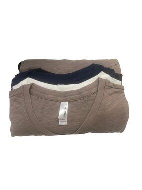 Mens V-Neck T-Shirt Bundle 4-Pack Active USA 100% Cotton